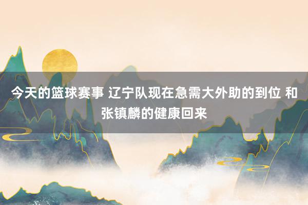 今天的篮球赛事 辽宁队现在急需大外助的到位 和张镇麟的健康回来